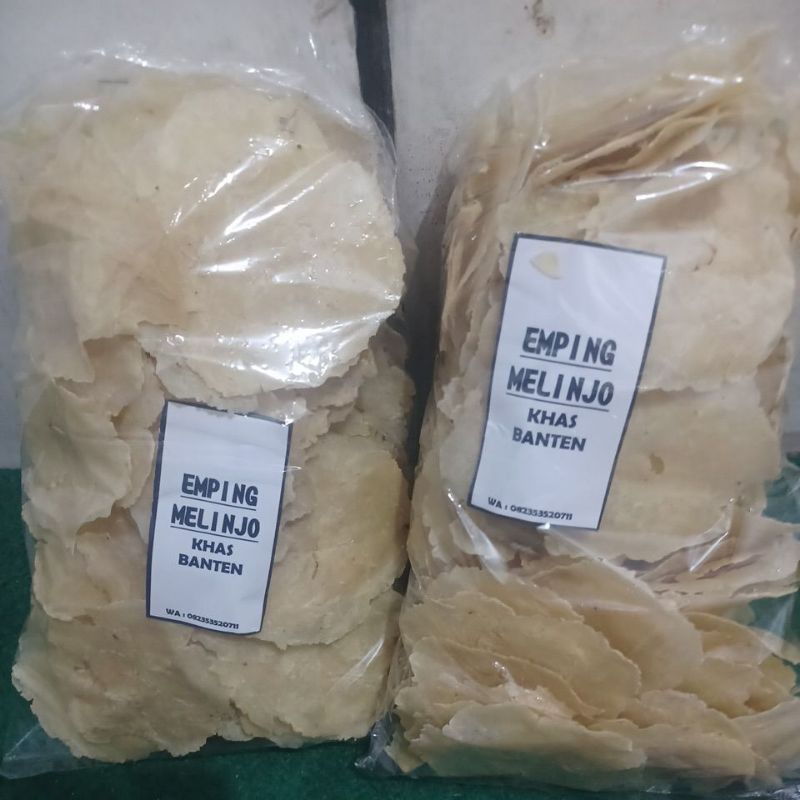 

EMPING MELINJO KHAS BANTEN UKURAN 1/2 KG