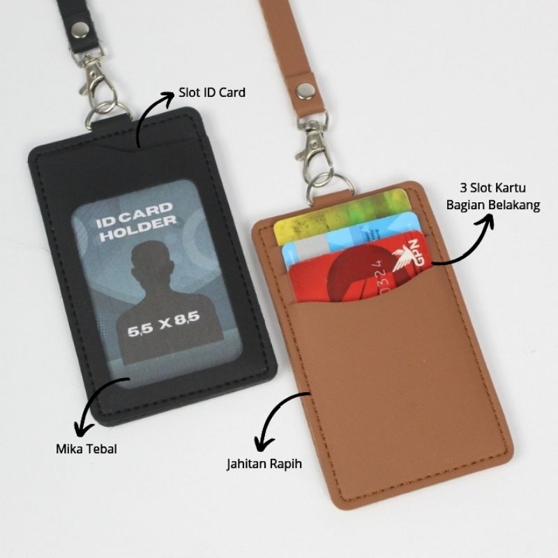 

id card holder nametag lanyard premium tebal SID009