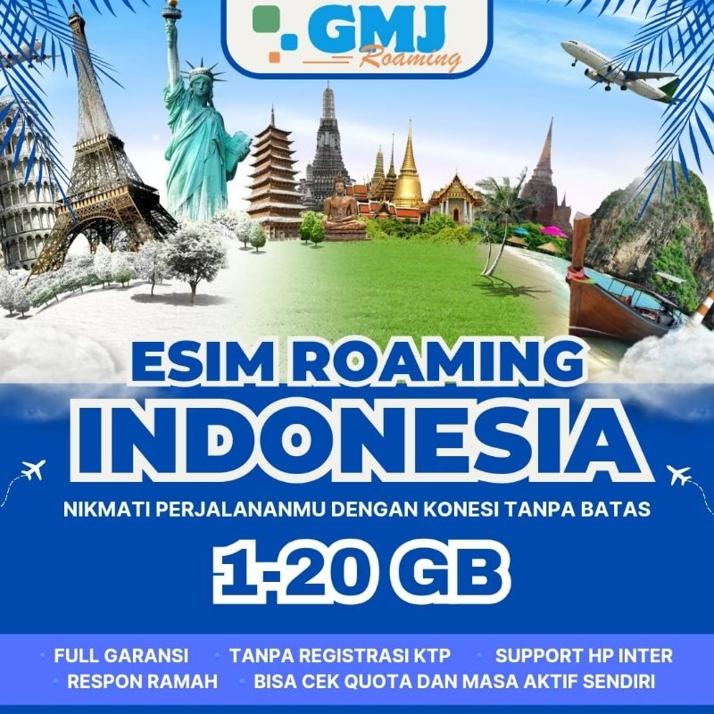 GMJ Roaming Esim Indonesia