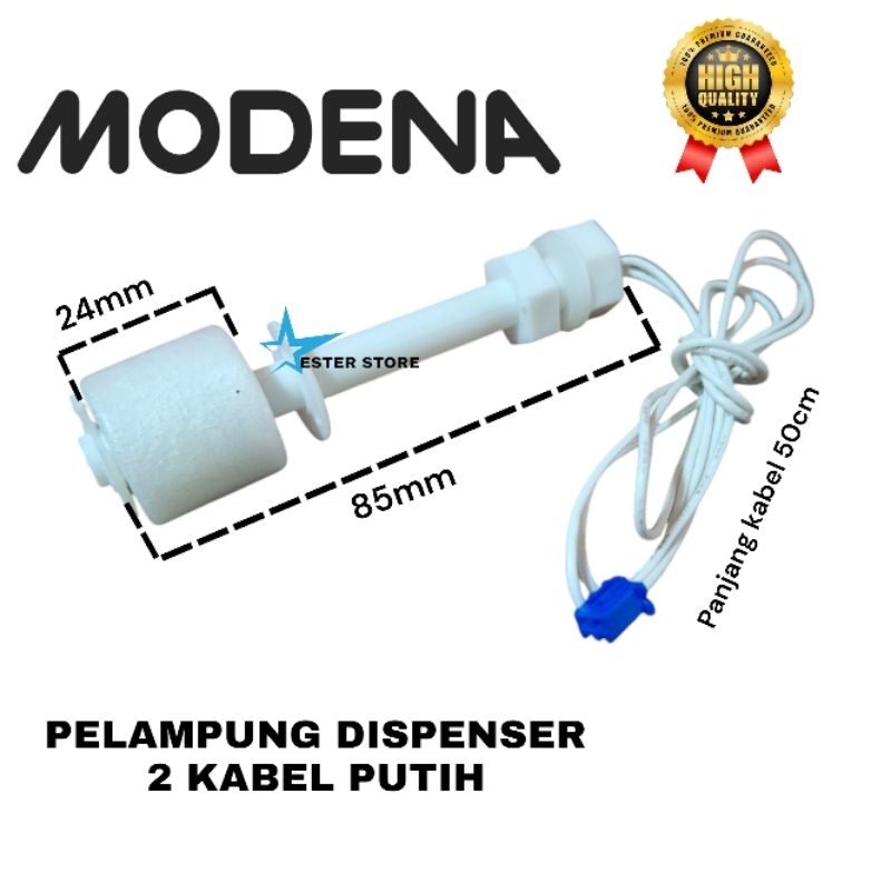 Pelampung Dispenser Modena pelampung dispenser  Galon bawah  2 kabel putih