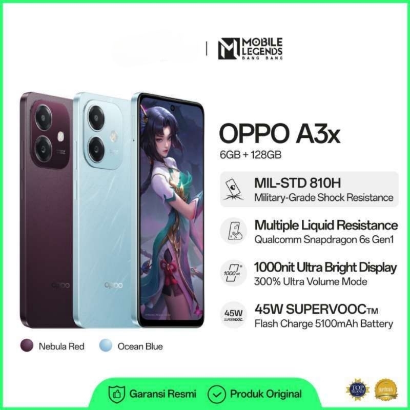 Oppo a3x Ram 6/128 Original Garansi Resmi