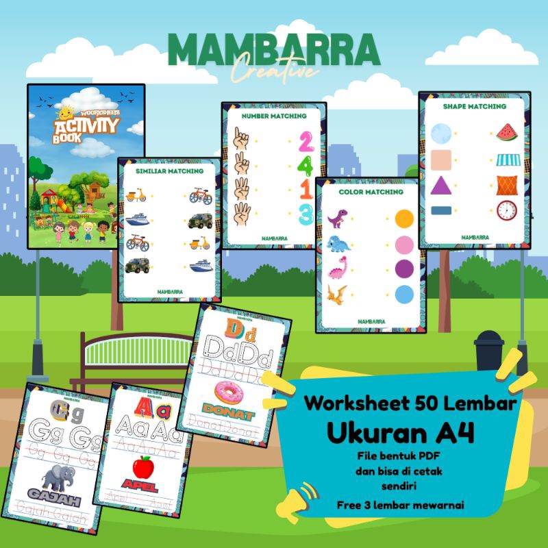 Worksheet anak Paud dan TK