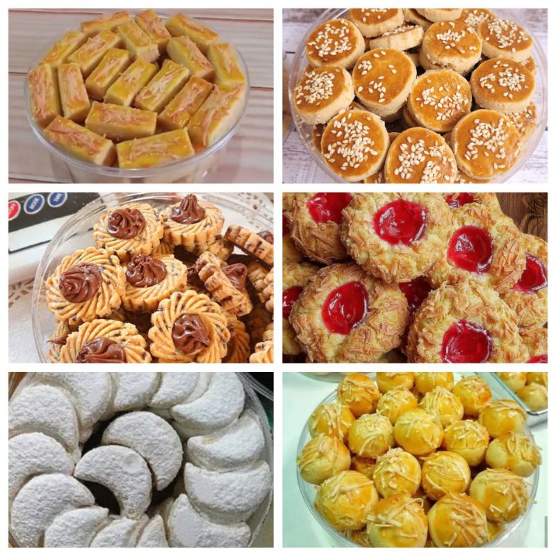 

paket kue lebaran isi 6 toples kemasan 250g