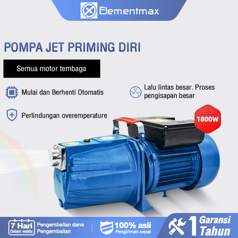 Elementmax 1500w/1800w Pompa air Otomatis/Mesin Pompa Air/Pompa Air JET PUMP /Listrik Pompa Pendoron