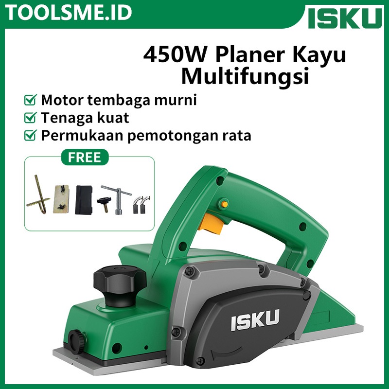 ISKU planer listrik 450W Mesin Serut Kayu modern Cocok untuk memoles dan memotong kayu Mesin Ketam K