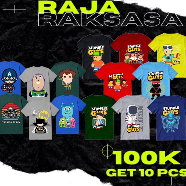 KODE P3R Grosir Kaos Distro Anak Baju Kids Original 1rb isi 1 Pcs Baju Distro Anak