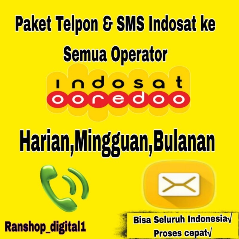 Isi Ulang paket Nelpon & SMS Indosat im3 Ke sesama & ke Operator lain