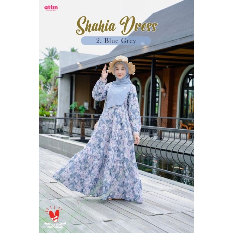 Gamis Katun Bordir Shahia Dress By Attin Hijab
