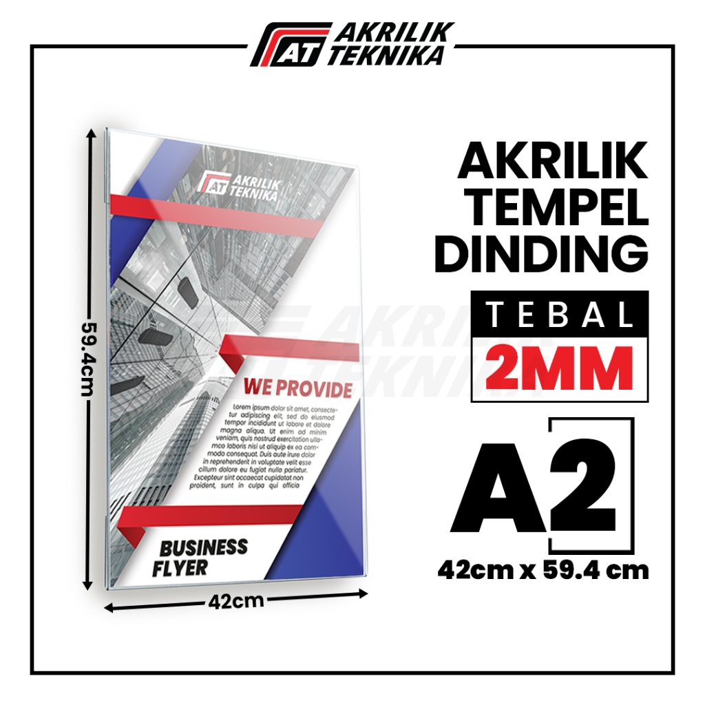 

Baru Akrilik Tempat Brosur Tempel Sign Holder Qris Bare Menu Wall Thicker Acrylic - Ukuran A2