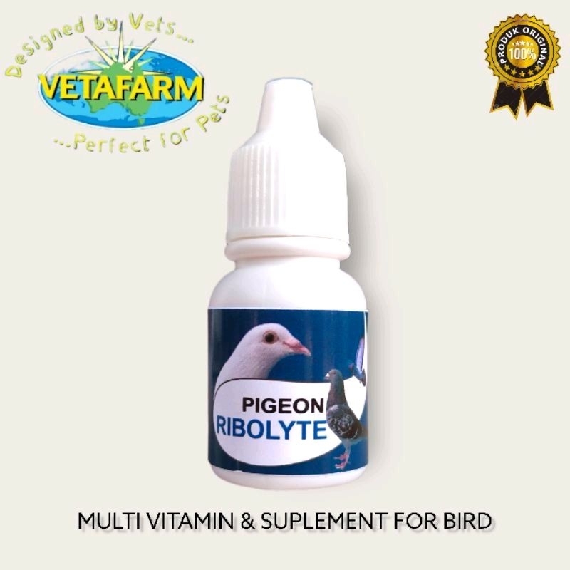 RIBOLYTE VETAFARM ORIGINAL Vitamin Khusus Burung Merpati Bikin Burung tambah Stamina Dan giring keke