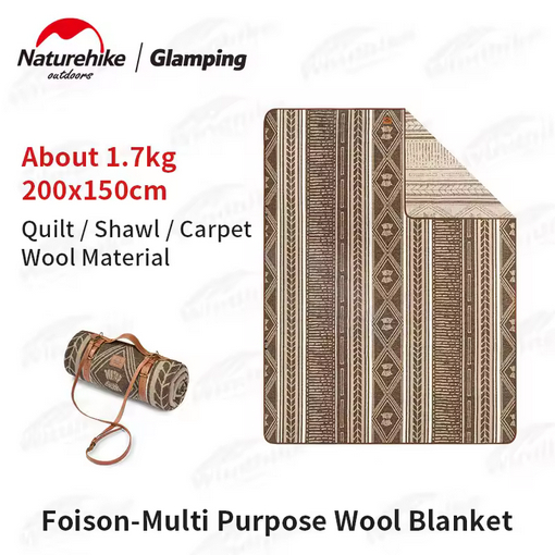 NATUREHIKE NH21PS006 SELIMUT SERBAGUNA - WOOL BLANKET MULTIPURPOSE
