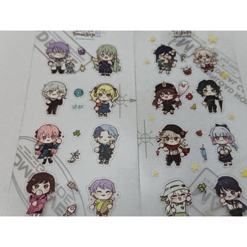 

clear sticker sheet genshin project sekai by dinosaurusasa