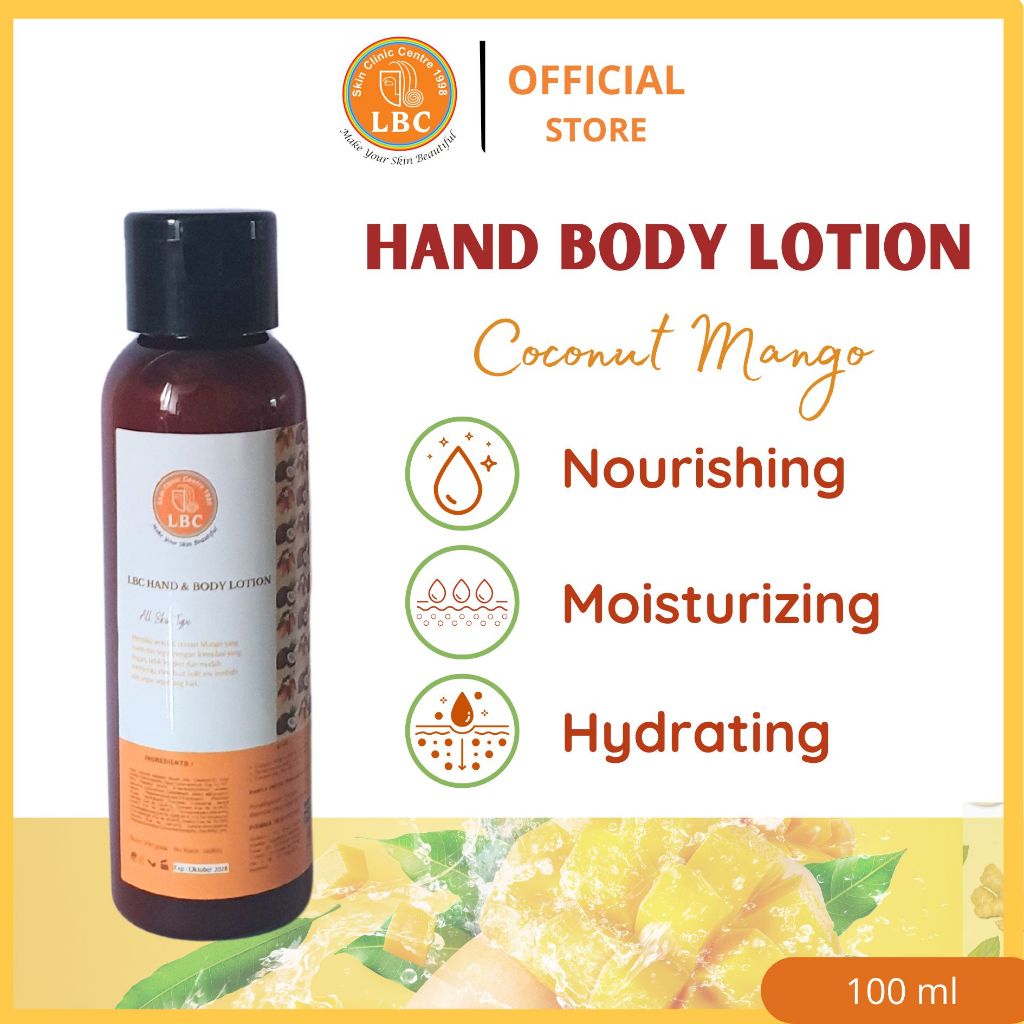 Travel size LBC Body Lotion 100 ml ( Coconut Mango - Limited Edition )