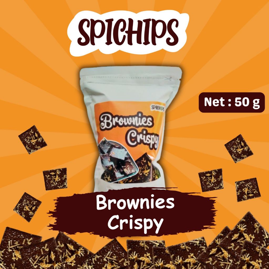 

Spichips Keripik Brownies Crispy 50gr Snack Jajanan Enak Bronis Kering