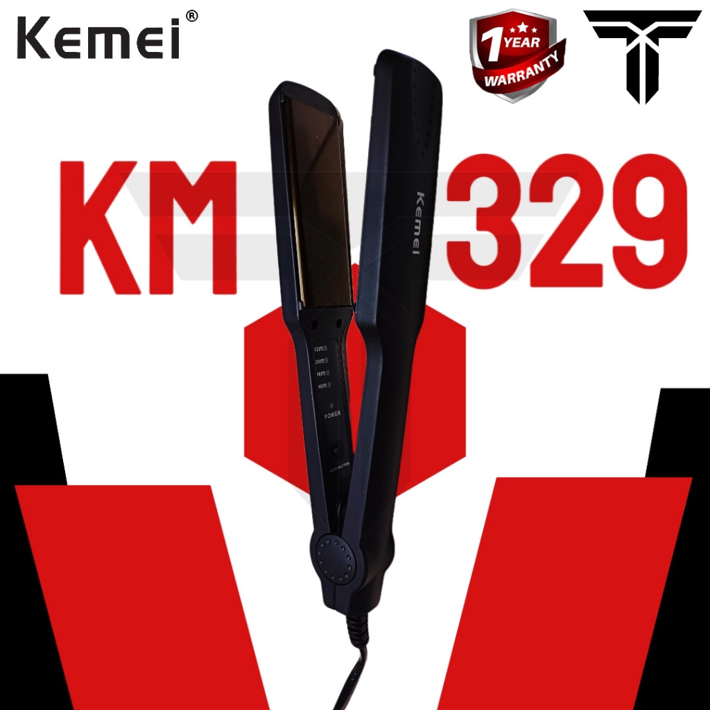 Kemei KM 329 Alat catok rambut Professional hair straightener berkualitas