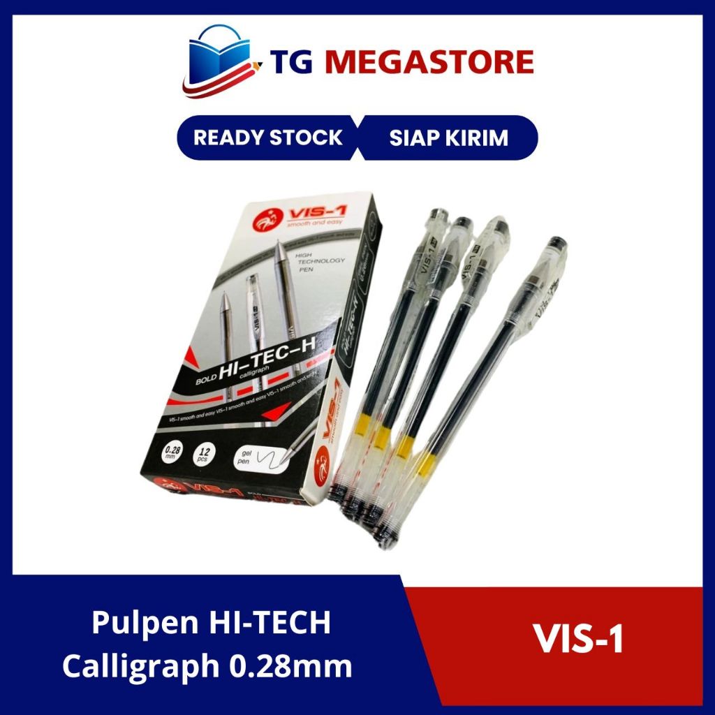 

Pulpen VIS-1 HI-TECH Calligraph 0.28mm - HITAM