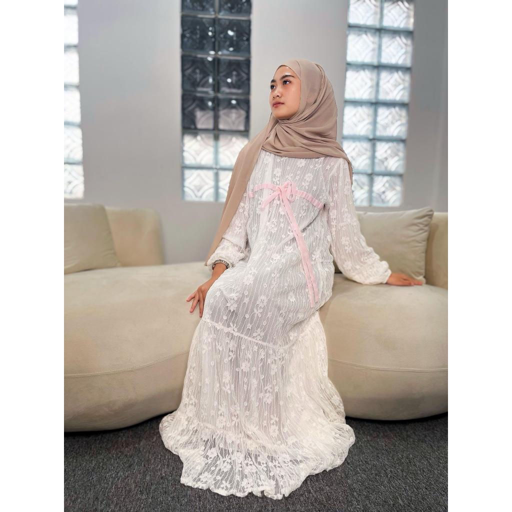 Lien Daily - Dress Ravella | Gamis Muslim | Dress Brokat Muslim