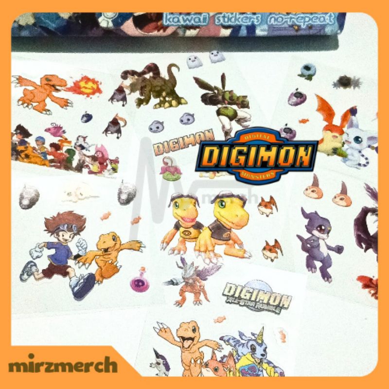 

Sticker Anak Karakter Digimon Lucu Korea Aesthetic Ecer Isi 5 Lembar/10 Lembar Waterproof Murah