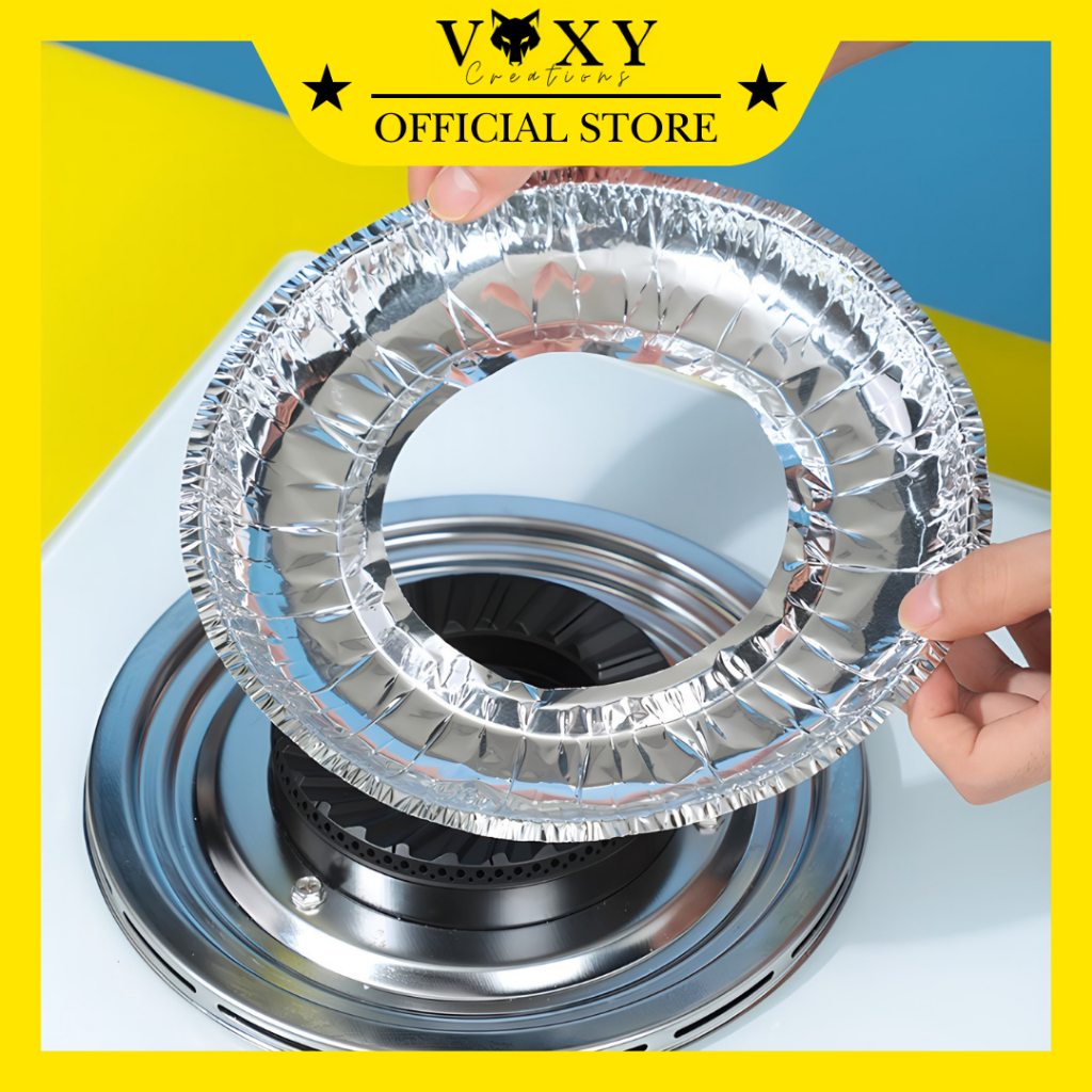 Stiker Alumunium Kompor Alas Pelindung Kompor Gas Isi 10 lembar