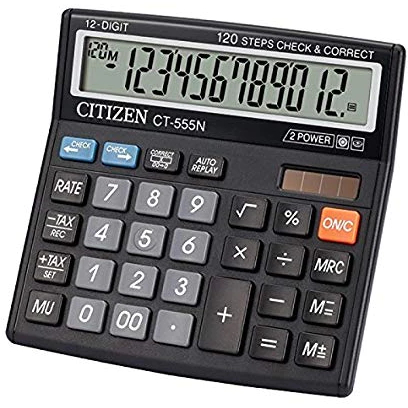 

WTT Kalkulator Citizen CT-555N 12 Digit Check Correct Calculator Besar Meja Dagang Kantor CT 555N