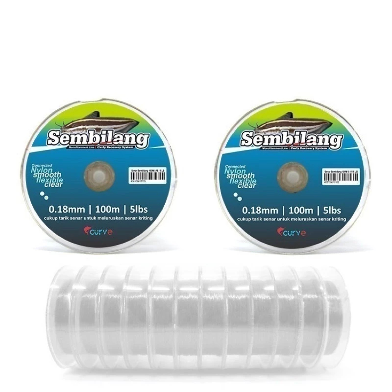 Senar Pancing Anti Keriting Curve Sembilang Monofilament Senar pancing curve