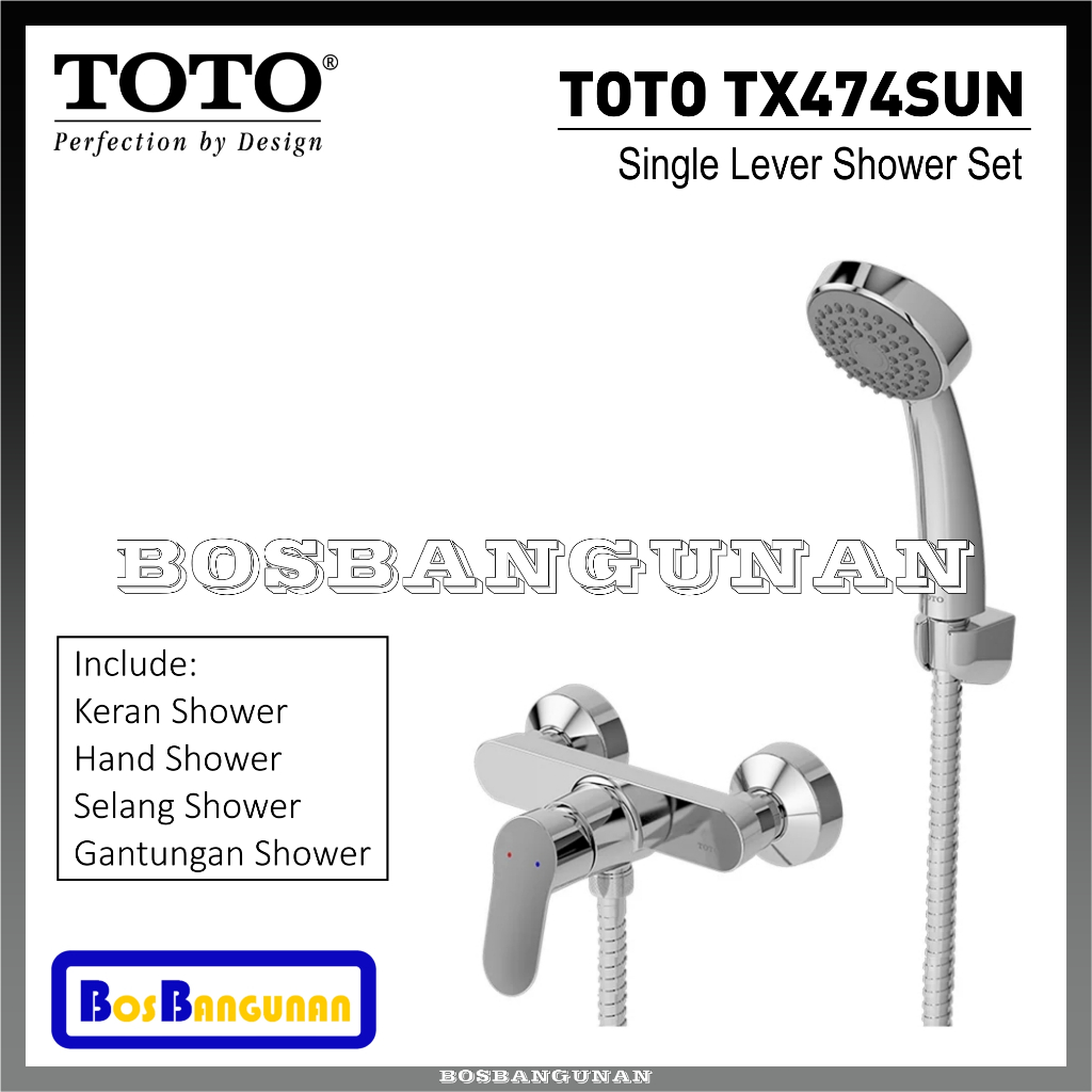 TOTO TX474SUN KERAN SHOWER / KRAN SHOWER SET TOTO TX 474 SUN / Single Lever Shower Set TOTO TX474SUN