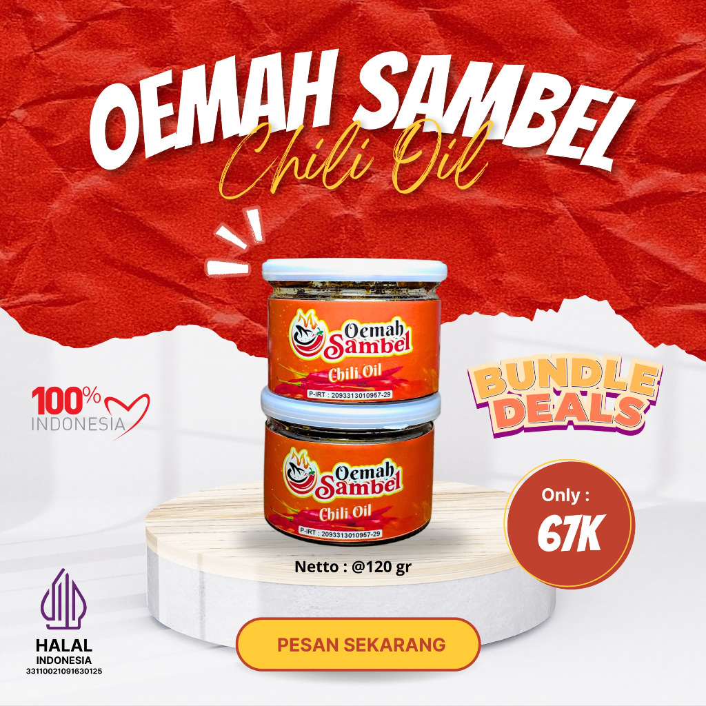 

Oemah Sambel - PAKET HEMAT 2 PCS SAMBAL CHILI OIL