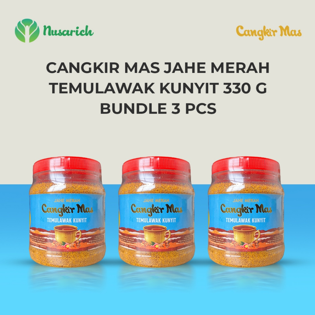 

CANGKIR MAS Jahe Merah Plus Temulawak dan Kunyit 330Gr Paket isi 3 Pcs