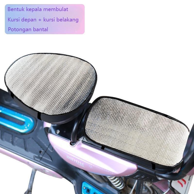 Disc Cover Sarung Jok Sepeda Listrik Aluminium Foil Universal Tahan Air Alas Tempat Duduk Sepeda