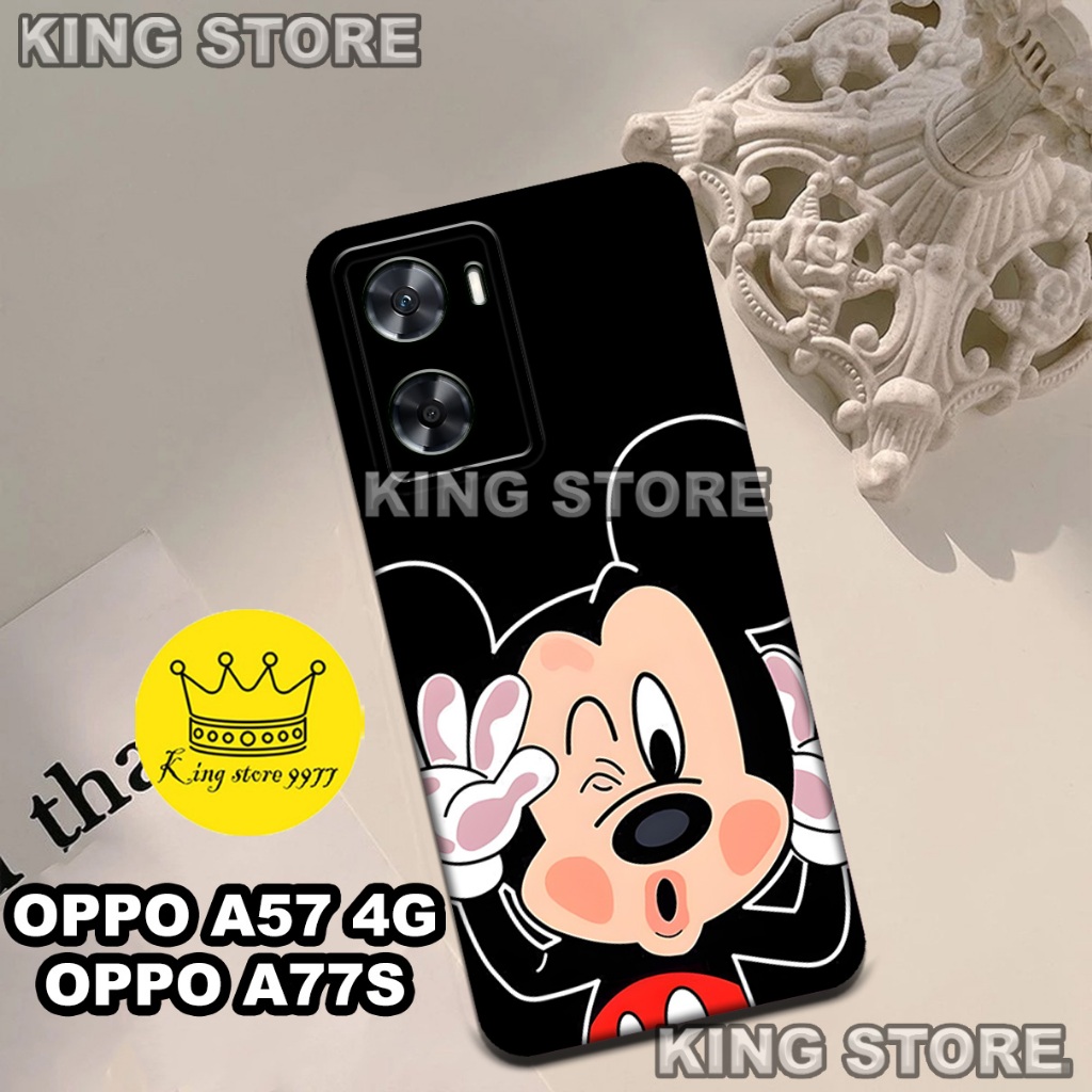 (KS3)  Softcase karet untuk OPPO A57 4G/OPPO A77S 2024  Motif gambar karakter Lucu/casing OPPO A57 4
