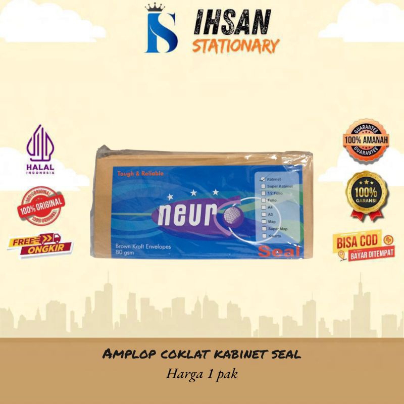 

SLM7 Amplop Coklat Kabinet Seal Isi 100 Lembar (1 Pack)