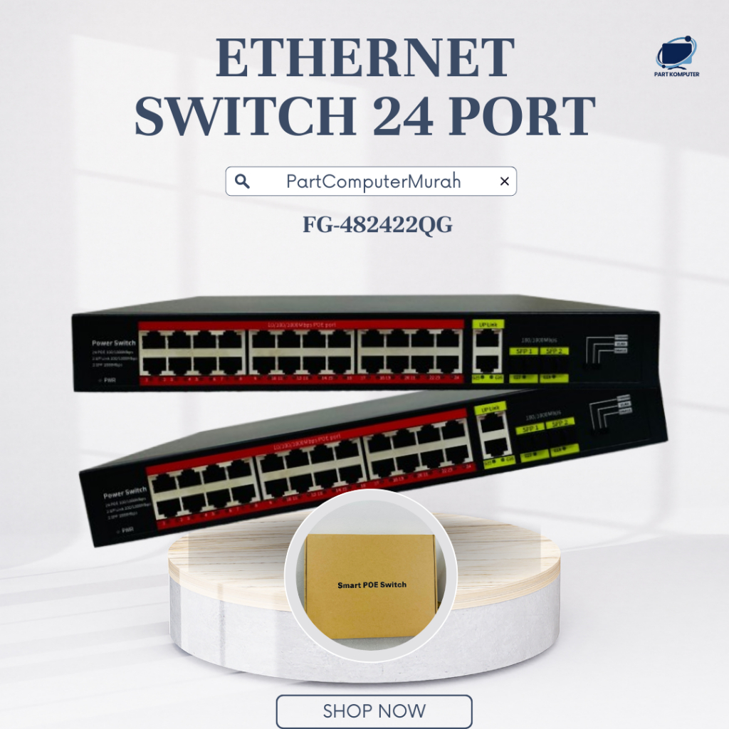 SWITCH HUB TERMURAH FG-482422QG ETHERNET SWITCH 24 Port