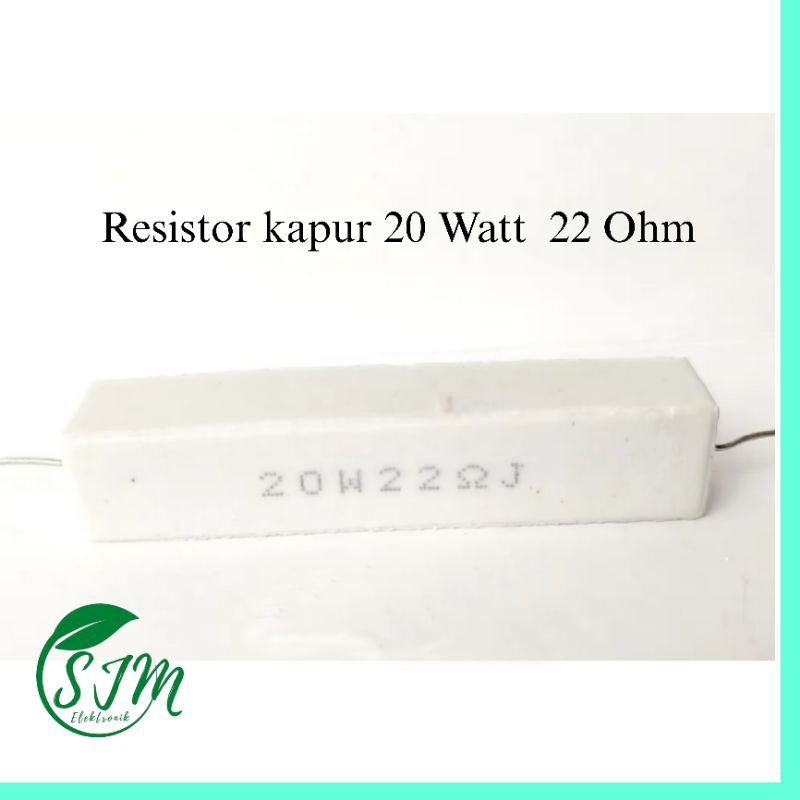 Resistor kapur 20 Watt 22 Ohm R Kapur 20w 22ohm Resistor kapur 20w 22 ohm