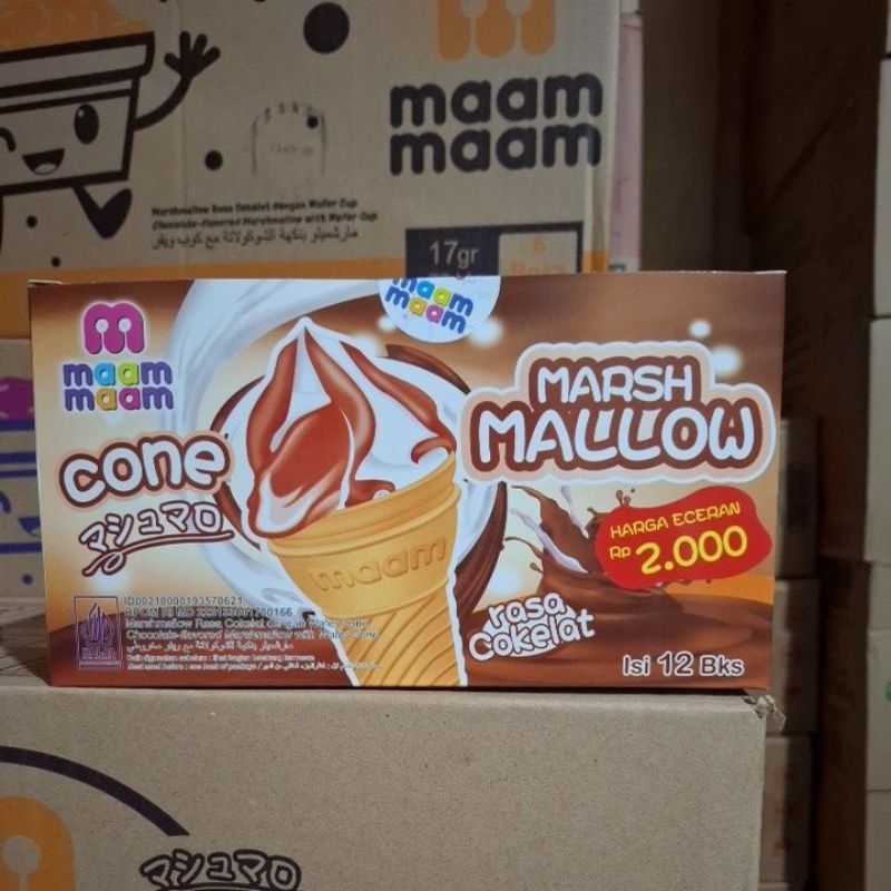 

maam marsmallow cone dan cup