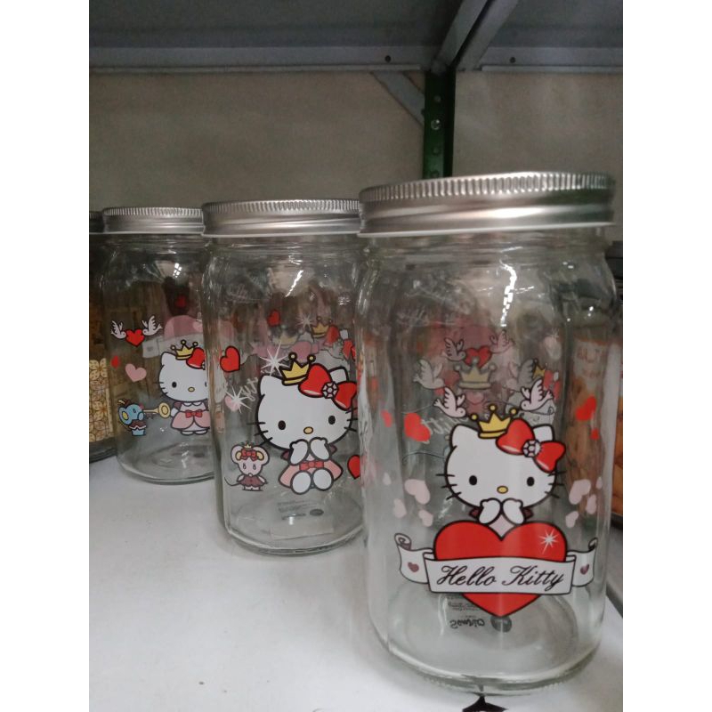 Toples kaca hellokitty l jar kaca 1000ml