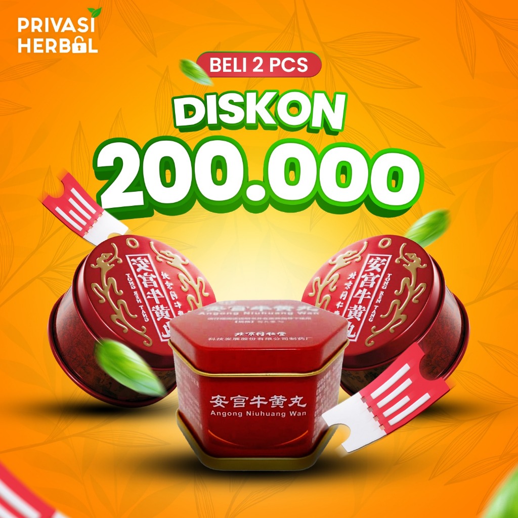 Angong Niuhuang Wan Original Obat Stroke Saraf Angkung Original