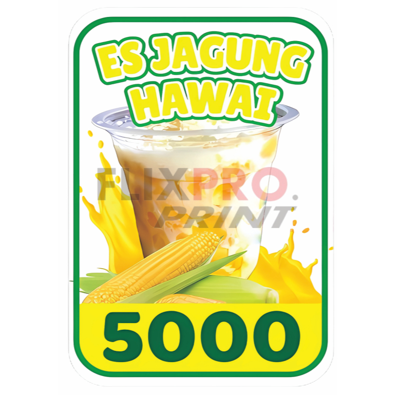 STIKER ES JAGUNG HAWAI (STIKER ANTI AIR)