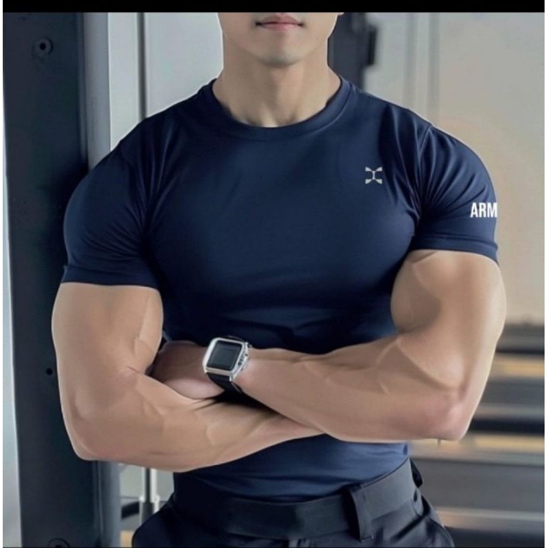 kaos Olahraga pria Gym Fitnes Lengan Pendek / Atasan Kaos Olahraga pria Lengan Pendek