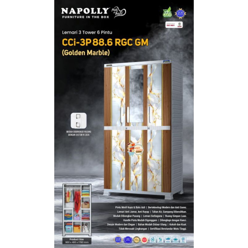 Lemari Pakaian Plastik - Lemari Plastik Napolly - Medan