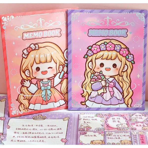 

Ay00! Memobook Set Paper Sticky Notes Kertas Dodogirl Aesthetic TLD162