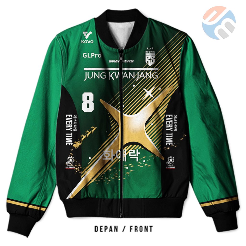 the moro - Jaket/Bomber/JERSEY VOLI RED SPARKS SPECIAL CHRISTMAS GREEN GOLD Pria & Wanita Dewasa