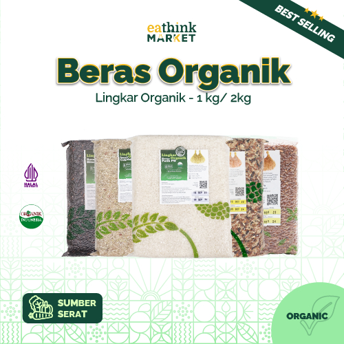 

Beras Organik (Pandan Wangi / Menthik Putih / Merah / Coklat / Mix / Merah Putih / Hitam / Ketan Putih ) - Lingkar Organik 500 gr / 1 kg / 2 kg