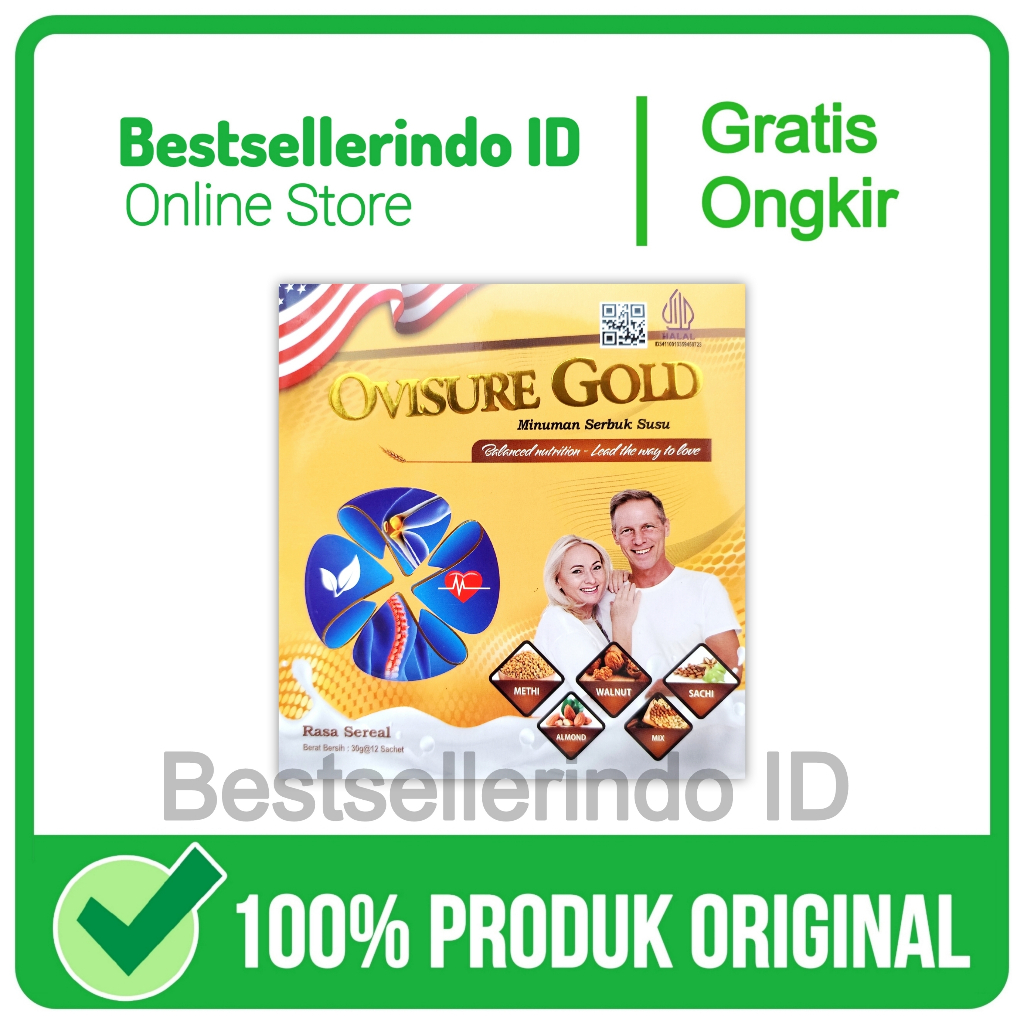 

Ovisure Gold Milk Original USA Susu Kesehatan Tulang Sendi Mencegah Osteoporosis Asli