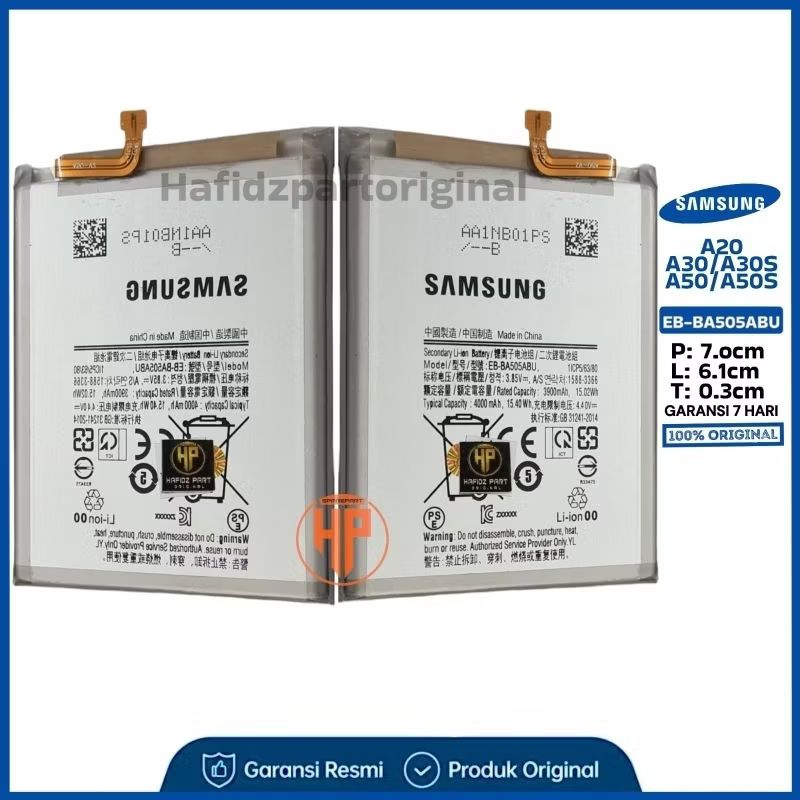 Baterai Batre Battery Samsung A20 / A30 / A50 / A30S / A50S EB-BA505ABU Copotan Cabutan Bekas