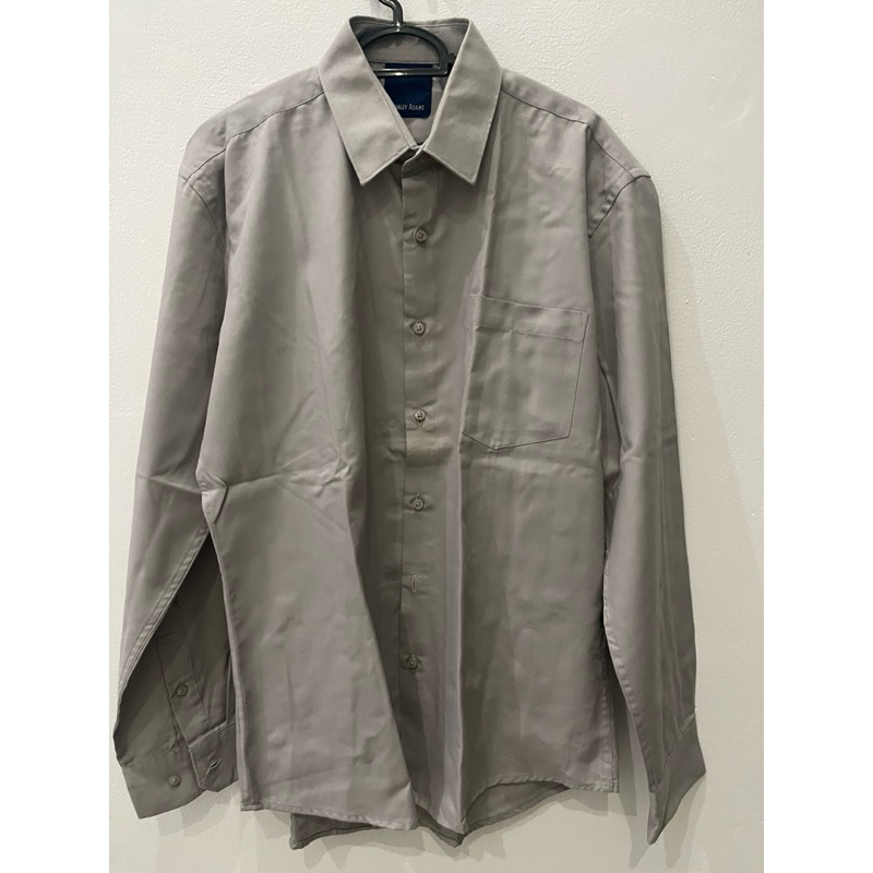 kemeja polos stanley adams size 16,5 (L slim fit)