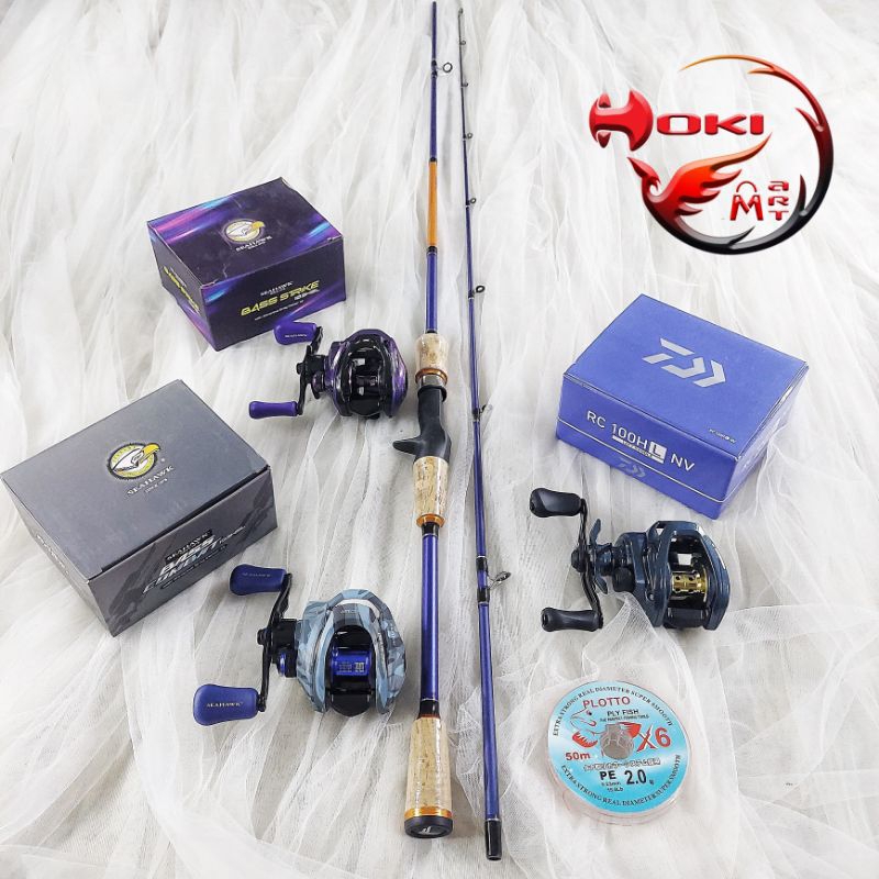 FREE PE Joran set bc oncak chaos & reel seahawk / daiwa / joran set casting toman dan gabus