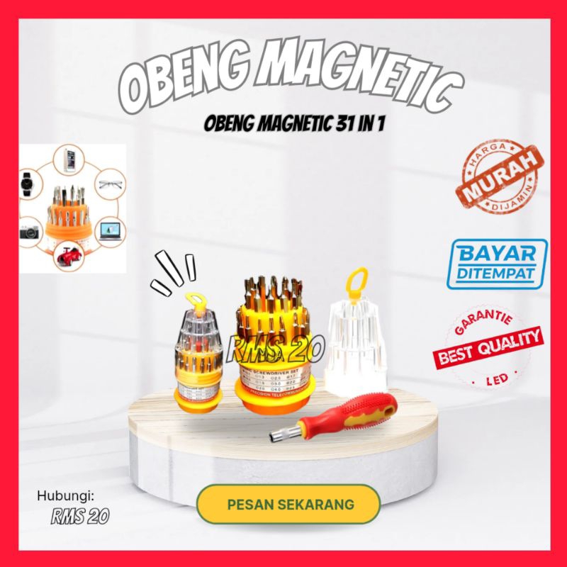 Obeng set 31in1 multifungsi obeng set magnetic obeng hp full set obeng lengkap 1 set multifungsi obe