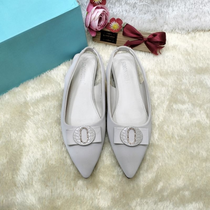 sepatu flat shoes tali belakang wanita