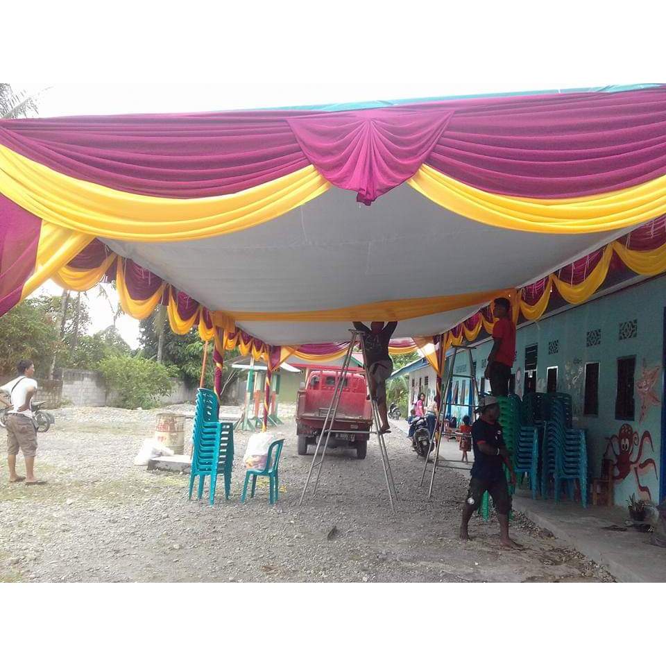 Plafon Tenda Datar Putih 4x6