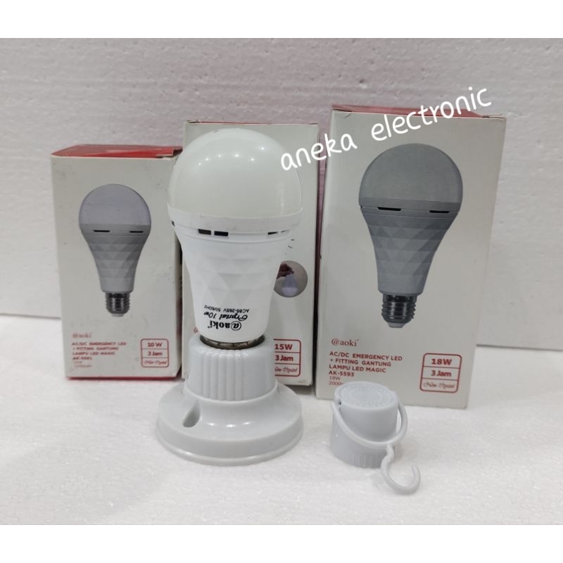 Aoki Lampu Bholam LED Magic AC DC Fitting Gantung Emergency Lamp
